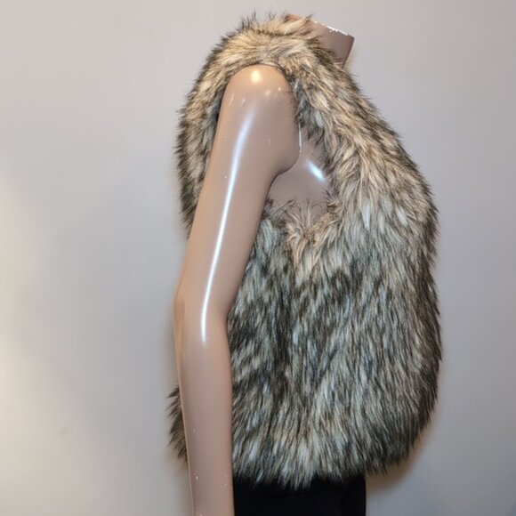 NEW Ralph Lauren Denim & Supply Faux Fur Sleeveless Vest Plush Winter Size Small - Picture 9 of 12